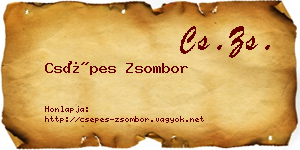 Csépes Zsombor névjegykártya