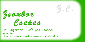 zsombor csepes business card